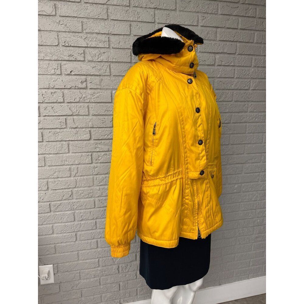 Jeunesse by Couloir Women Yellow Detachable Hoodie Winter Ski Jacket Size 12 - Picture 4 of 12